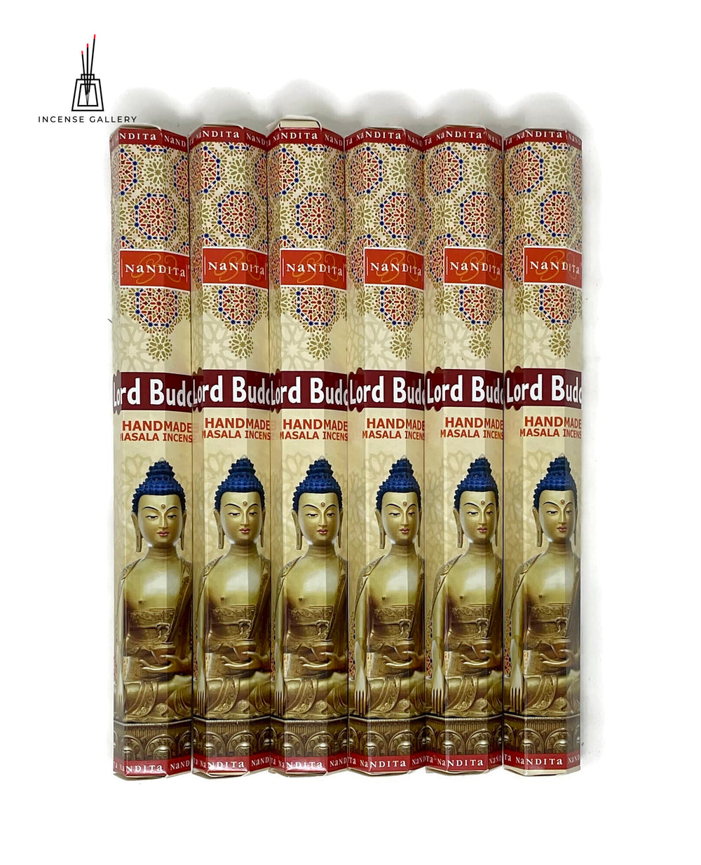 Nandita Masala Incense Sticks - Lord Buddha | 6 HEXA Tubes
