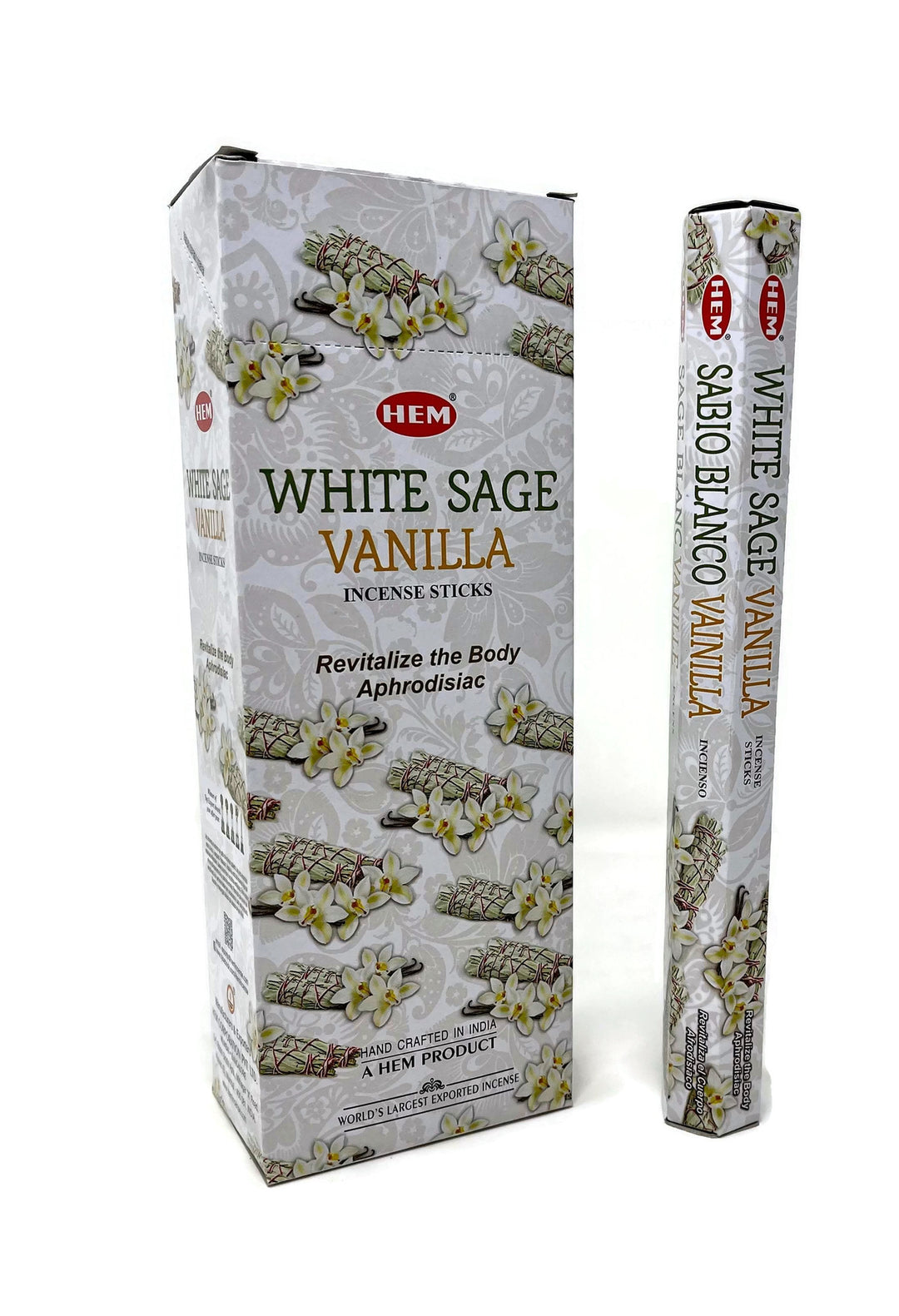 HEM White Sage + Vanilla Incense Sticks | Box of 120 Sticks