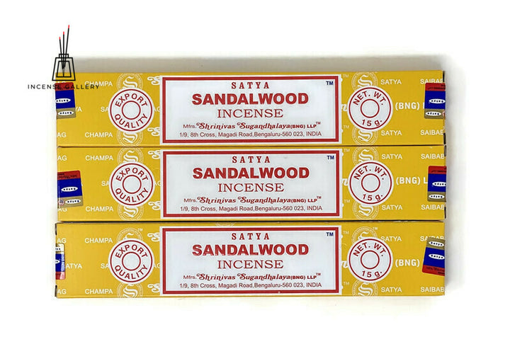 Satya Sandalwood Incense - 3 packs